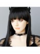 Goth Fashion Halloween Black Bat Gauze Witch Masquerade Retro Female Collar