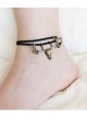 Simple Retro Black Velvet Rope Antlers Wild Handmade Fashion Anklet