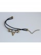 Simple Retro Black Velvet Rope Antlers Wild Handmade Fashion Anklet