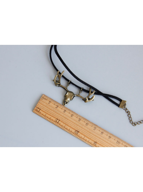 Simple Retro Black Velvet Rope Antlers Wild Handmade Fashion Anklet