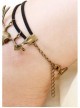 Simple Retro Black Velvet Rope Antlers Wild Handmade Fashion Anklet