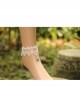 Baroque Elegant White Lace Crown Fashion Retro Prom Party Female Handmade Anklet
