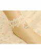 Baroque Elegant White Lace Crown Fashion Retro Prom Party Female Handmade Anklet