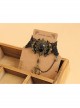 Fashion Retro Gothic Elegant Festive Navy Anchor Black Lace Rose Gemstone Female Choker