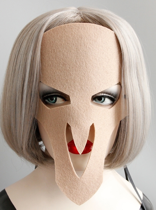 Fashion Christmas Male Female Demon Masquerade Funny Party Beige Mask
