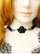 Gothic Retro Fashion Elegant Simple Black Angel Velvet Female Sexy Choker