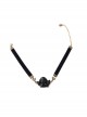 Gothic Retro Fashion Elegant Simple Black Angel Velvet Female Sexy Choker