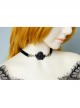 Gothic Retro Fashion Elegant Simple Black Angel Velvet Female Sexy Choker