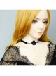 Gothic Retro Fashion Elegant Simple Black Angel Velvet Female Sexy Choker