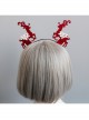 Fashion Personality Retro Christmas Fabric Burgundy Antlers Snowflake Adult Children Headband