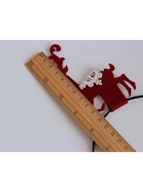 Fashion Personality Retro Christmas Fabric Burgundy Antlers Snowflake Adult Children Headband