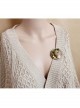Fashion Casual Female Handmade Personality Cute Little Straw Hat Rose Christmas Retro Brooch