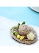 Fashion Casual Female Handmade Personality Cute Little Straw Hat Rose Christmas Retro Brooch