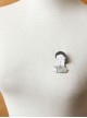 Retro Fashion Elegant Black Hair Beauty Head Pearl Cheongsam Commemorative Brooch
