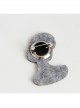 Retro Fashion Elegant Black Hair Beauty Head Pearl Cheongsam Commemorative Brooch