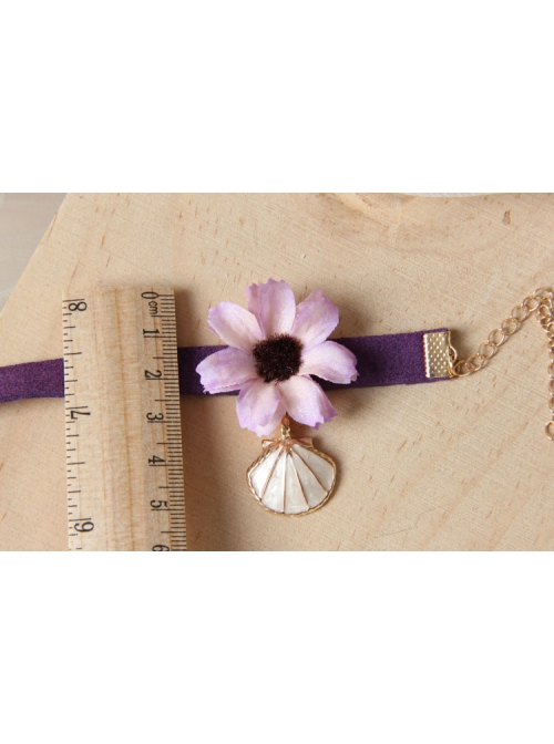 Fashion Retro Elegant Personality Golden Lace Four-Leaf Clover Pendant Wood Chip Female Anklet