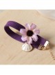 Fashion Retro Elegant Personality Golden Lace Four-Leaf Clover Pendant Wood Chip Female Anklet