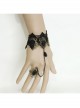 Fashion Sexy Vampire Black Lace Pearl Gothic Retro Female With Ring Bracelet
