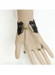 Fashion Sexy Vampire Black Lace Pearl Gothic Retro Female With Ring Bracelet