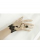 Fashion Sexy Vampire Black Lace Pearl Gothic Retro Female With Ring Bracelet