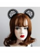 Gothic Retro Personality Masquerade Fashion Black Lace Gear Cat Ears Female Hair Band