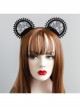 Gothic Retro Personality Masquerade Fashion Black Lace Gear Cat Ears Female Hair Band