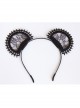 Gothic Retro Personality Masquerade Fashion Black Lace Gear Cat Ears Female Hair Band