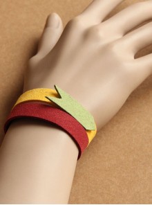 Individuality Simple Handmade Fashion Red Yellow Green Wristband Bracelet