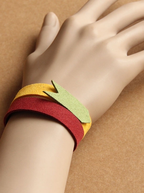 Individuality Simple Handmade Fashion Red Yellow Green Wristband Bracelet