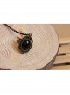 Gothic Fashion Retro Elegant Prom Black Lace Pearl Fox Hair Female Bracelet With Ring One Chain