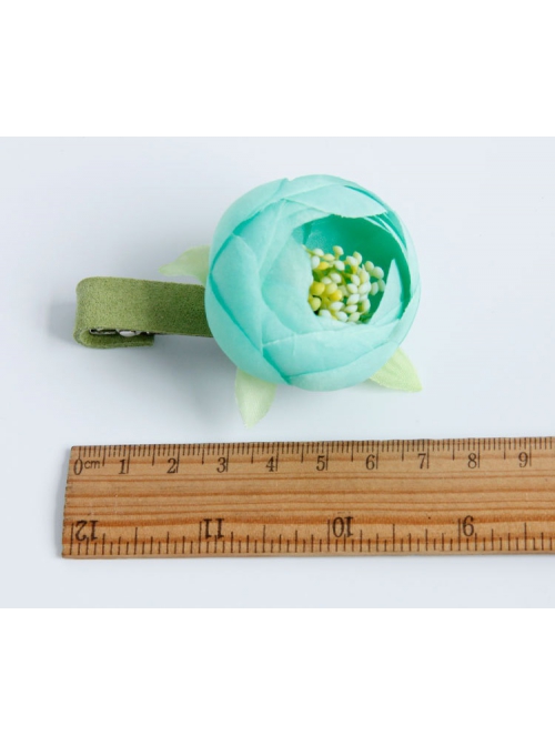 Fashion Leisure Baby Birthday Cute Sweet Green Flowers Children Cloth Hairpin