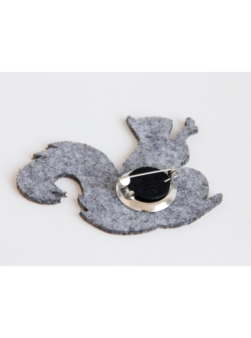 Fashion Casual Cute Christmas Pink Fabric Squirrel Male Female Brooch