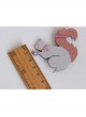 Fashion Casual Cute Christmas Pink Fabric Squirrel Male Female Brooch