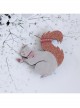 Fashion Casual Cute Christmas Pink Fabric Squirrel Male Female Brooch