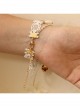 Retro Fashion Leisure Seaside Holiday White Flowers Bride Lace Female Bracelet