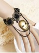 Gothic Retro Exaggerated Mask Fashion Retro Black Lace Rose Tassel Female Bracelet