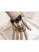 Gothic Retro Exaggerated Mask Fashion Retro Black Lace Rose Tassel Female Bracelet