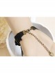 Gothic Retro Exaggerated Mask Fashion Retro Black Lace Rose Tassel Female Bracelet
