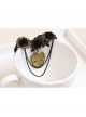 Gothic Retro Exaggerated Mask Fashion Retro Black Lace Rose Tassel Female Bracelet