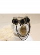 Gothic Retro Exaggerated Mask Fashion Retro Black Lace Rose Tassel Female Bracelet