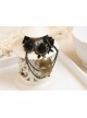 Gothic Retro Exaggerated Mask Fashion Retro Black Lace Rose Tassel Female Bracelet