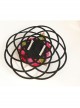 Fashion Exaggerated Pink Flowers Black Hollow Personality Halloween Party Women Top Hat Hairpin