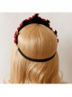 Fashion Christmas Red Rose Stars Garland Show Prom Party Bride Married Big Crown Headband