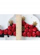 Fashion Christmas Red Rose Stars Garland Show Prom Party Bride Married Big Crown Headband