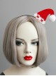 Fashion Personality Red Christmas Hat White Lace Cute Adult Christmas Party Prom Headband