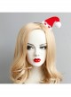 Fashion Personality Red Christmas Hat White Lace Cute Adult Christmas Party Prom Headband