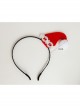 Fashion Personality Red Christmas Hat White Lace Cute Adult Christmas Party Prom Headband