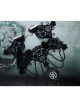 Retro Fashion Sexy Halloween Gothic Steam Punk Black Gear Lace Tassel Female Choker