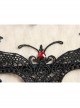 Retro Fashion Gothic Halloween Black Lace Butterfly Ruby Masquerade Party Female Mask