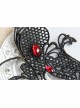 Retro Fashion Gothic Halloween Black Lace Butterfly Ruby Masquerade Party Female Mask